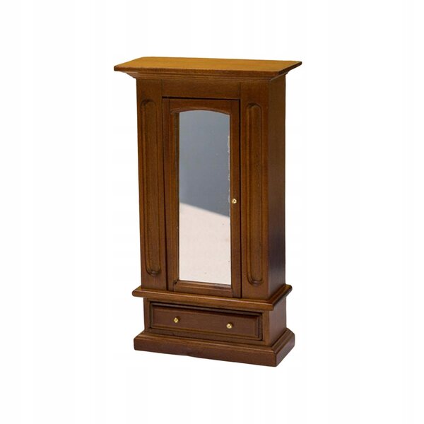 Miniatura 1:12 Mobili in Legno per Casa delle Bambole - Mini Armadio Vintage con Specchio