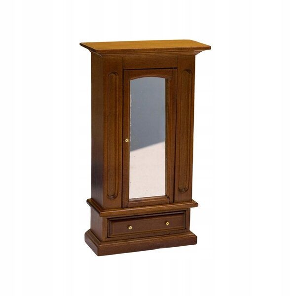 Miniatura 1:12 Mobili in Legno per Casa delle Bambole - Mini Armadio Vintage con Specchio