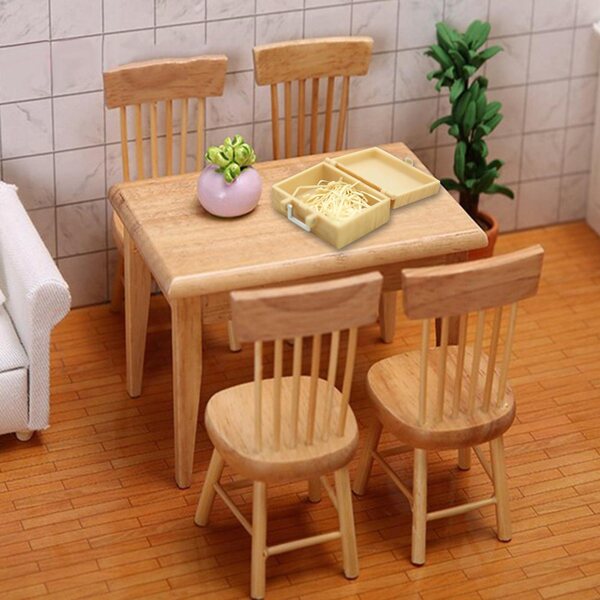 Puppenhauszubehör 1:12 Miniatur-Partydekorationsset aus Holz