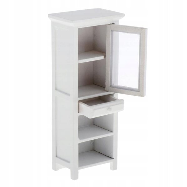 1:12 Puppenhausmöbel aus Holz – elegantes Tisch- und Sideboard-Set