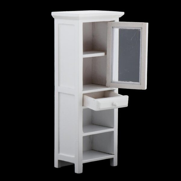 1:12 Puppenhausmöbel aus Holz – elegantes Tisch- und Sideboard-Set