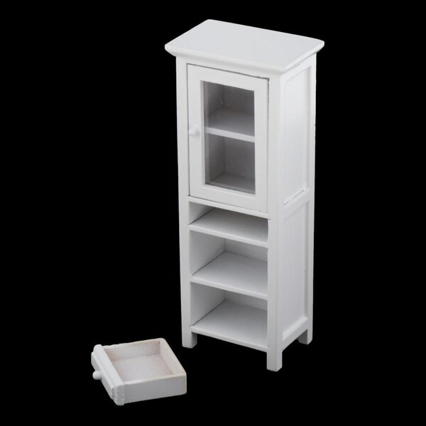 1:12 Puppenhausmöbel aus Holz – elegantes Tisch- und Sideboard-Set