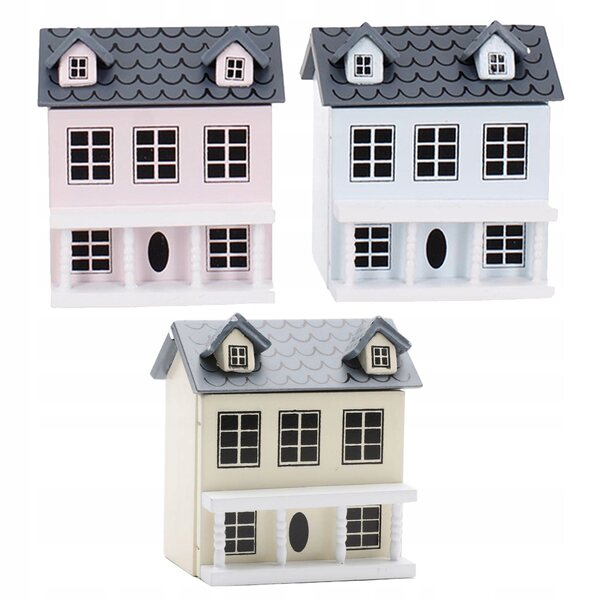 Set di 3 Miniature in Legno per Decorazione Casa delle Bambole e Gioco Creativo