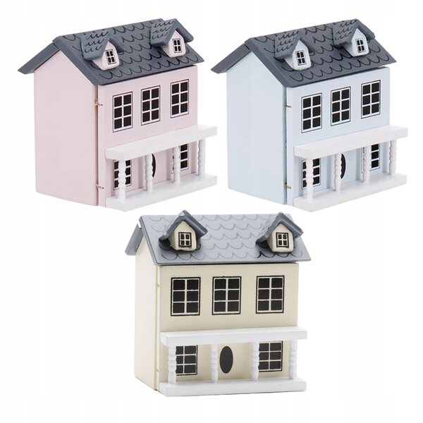 Set di 3 Miniature in Legno per Decorazione Casa delle Bambole e Gioco Creativo