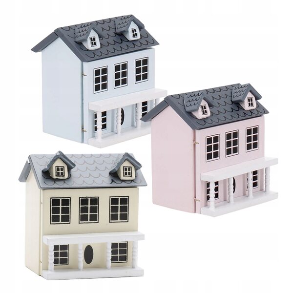 Set di 3 Miniature in Legno per Decorazione Casa delle Bambole e Gioco Creativo