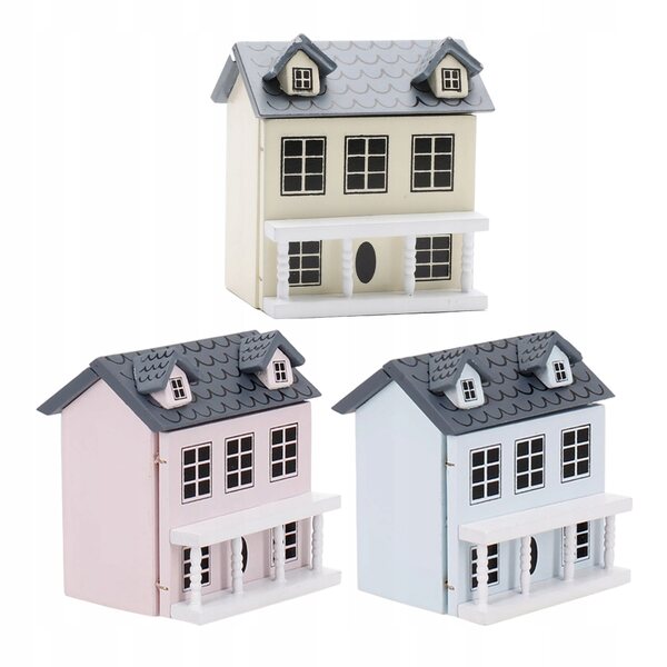 Set di 3 Miniature in Legno per Decorazione Casa delle Bambole e Gioco Creativo
