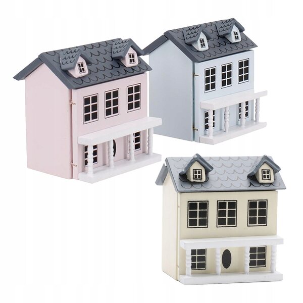 Set di 3 Miniature in Legno per Decorazione Casa delle Bambole e Gioco Creativo