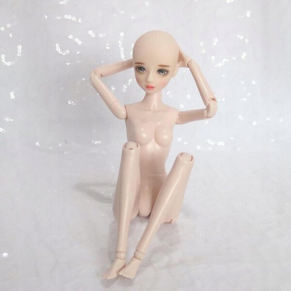 BJD 25 cm 1/6 Gelenkkörper mit Kunststoffkopf ohne Augen, normale Haut