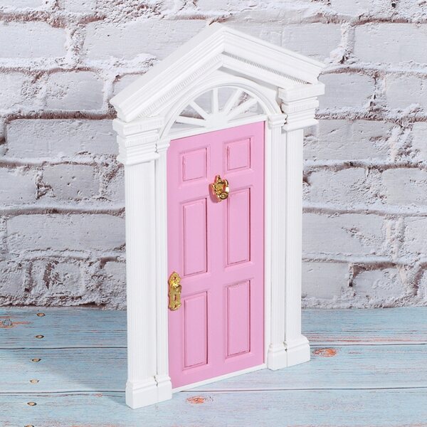 Miniatura casa delle bambole 1:12 con finestre e porte in legno di betulla naturale