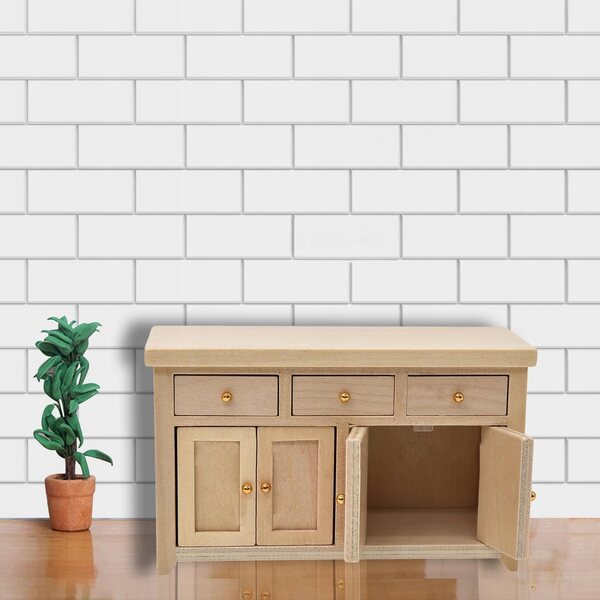 1:12 Miniatur-Kleiderschrank aus Holz für detaillierte Puppenhaus-Einrichtungen