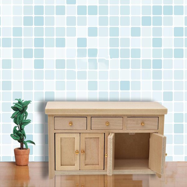 1:12 Miniatur-Kleiderschrank aus Holz für detaillierte Puppenhaus-Einrichtungen