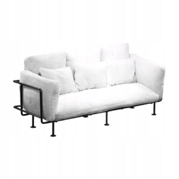 Miniatursofa 1/6 Modell aus weißem Stoff für Dioramen und Sammlungen