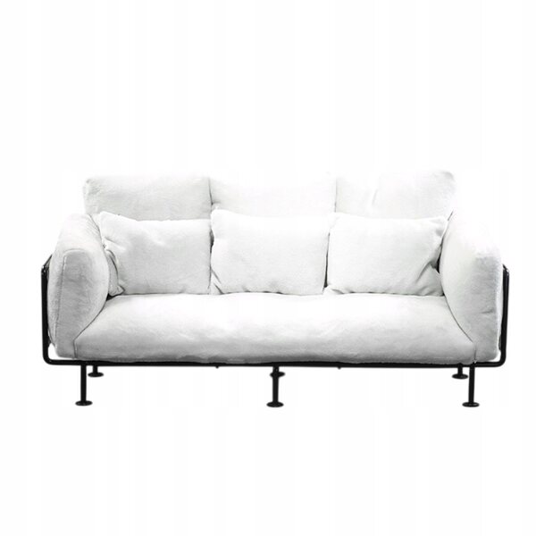 Modello Miniatura Sofa 1/6 in Tessuto Bianco per Diorama e Collezioni