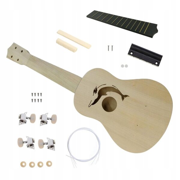 21-Zoll-Ukulele aus Holz zum Zusammenbauen – Komplettset für Einsteiger