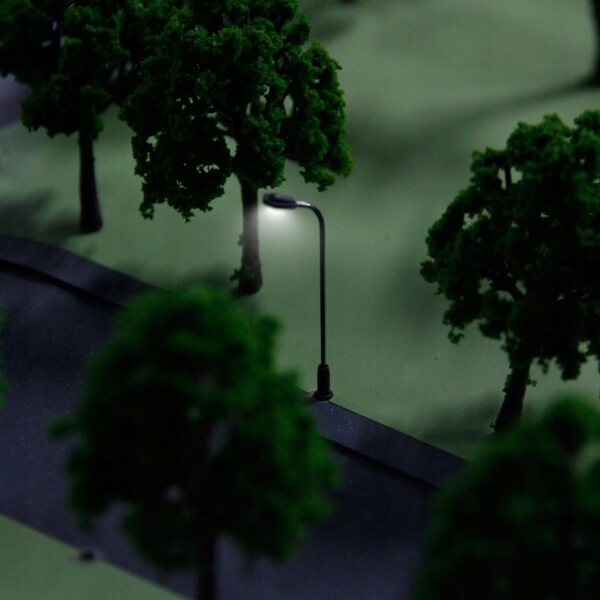 10 Straßenlaternen Modelleisenbahn 1:300 für Straßen-Diorama-Zugszene