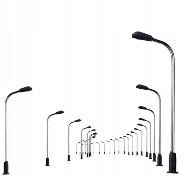 10 Straßenlaternen Modelleisenbahn 1:300 für Straßen-Diorama-Zugszene
