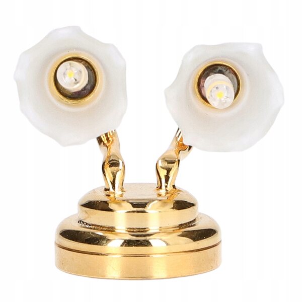 Lampada Miniatura Led 1:12 per Casa delle Bambole Wall Decor in Metallo e Vetro