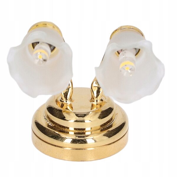 Lampada Miniatura Led 1:12 per Casa delle Bambole Wall Decor in Metallo e Vetro