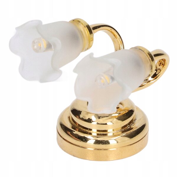 Lampada Miniatura Led 1:12 per Casa delle Bambole Wall Decor in Metallo e Vetro