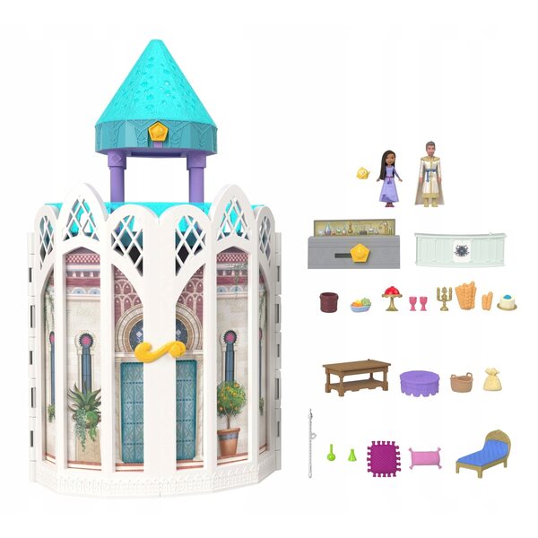 Disney's Wish The Rose Castle mit Puppe und Leuchtspiel für Mädchen ab 3 Jahren