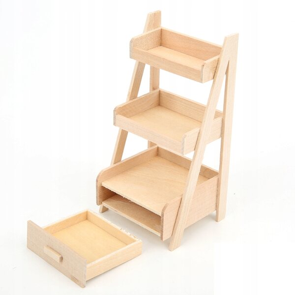 Mini modello 1:12 supporto per fiori in legno per casa delle bambole giardino