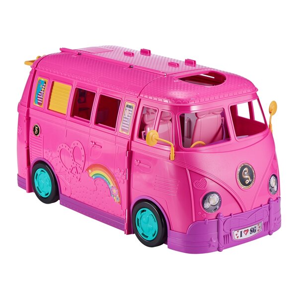 Kamper retrò ZURU Sparkle Girlz per bambole con accessori e piscina, età 3+