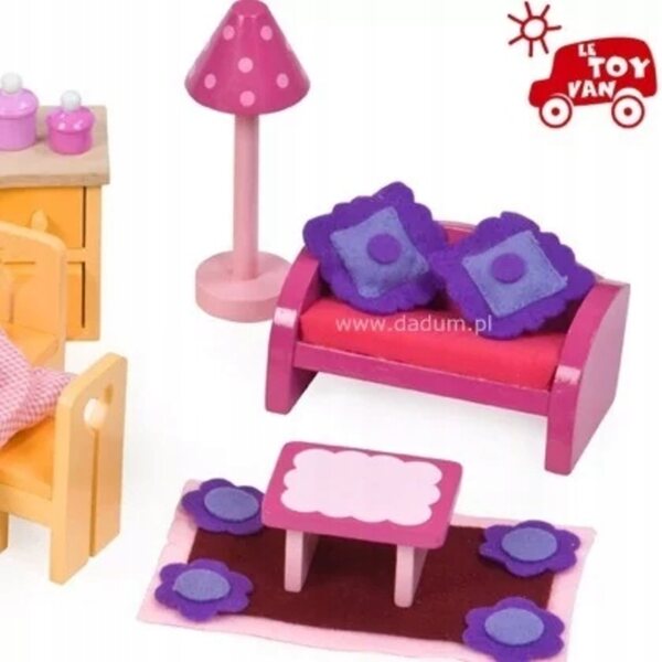 Luxuriöses, farbenfrohes Holzmöbel für Puppen von Le Toy Van