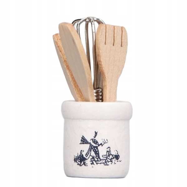1:12 Miniatur-Küchenzubehör aus Holz für Puppenhäuser, 5 Stück