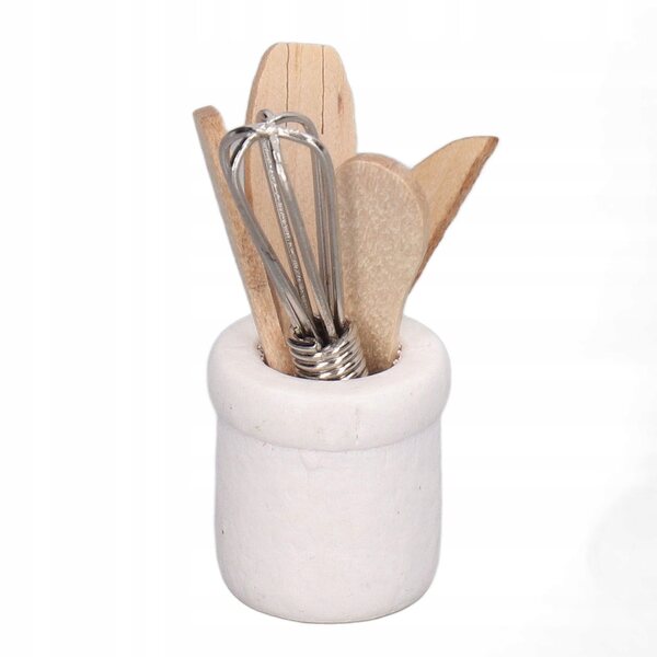 1:12 Miniatur-Küchenzubehör aus Holz für Puppenhäuser, 5 Stück