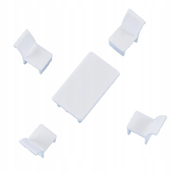 Miniatura Mobili 1:75 Set 6 Pezzi Sedia e Tavolo per Scena e Diorama DIY