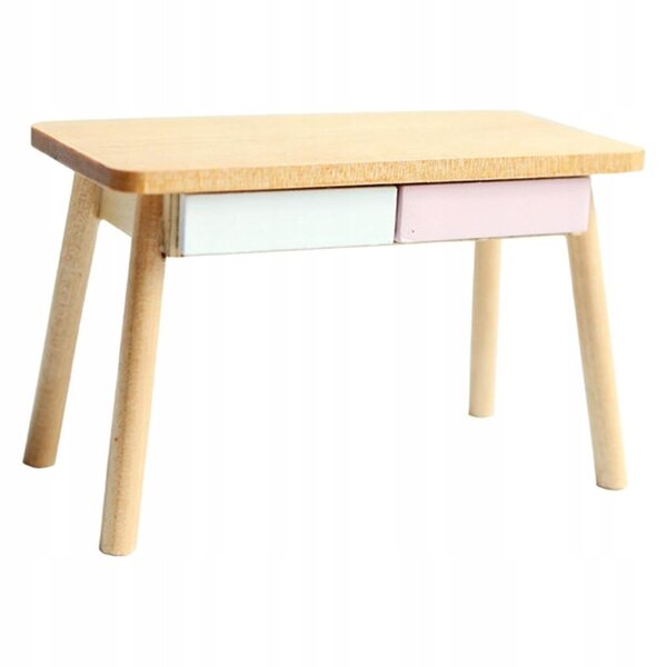 Mini tavolino laterale in legno per casa delle bambole scala 1:8 1:12
