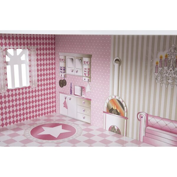 Maison de poupée Roba avec tiroir 102 cm - ensemble de meubles pour enfants en bois