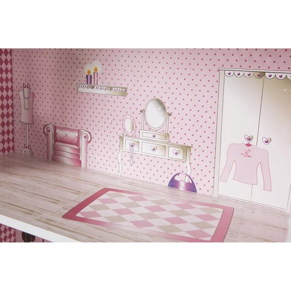 Maison de poupée Roba avec tiroir 102 cm - ensemble de meubles pour enfants en bois