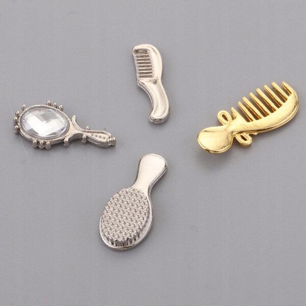 Set 5 accessori per la cura dei capelli delle bambole 1/12 con phon e pettini