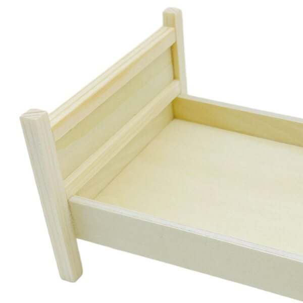 Dollhouse Miniatura Letto in Legno 1:12 Rustico per Bambole e Decorazioni
