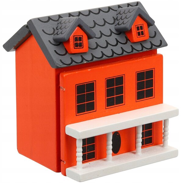 Mini-Deko-Holzhaus für Garten- und Miniaturmöbel, 7 x 6 cm