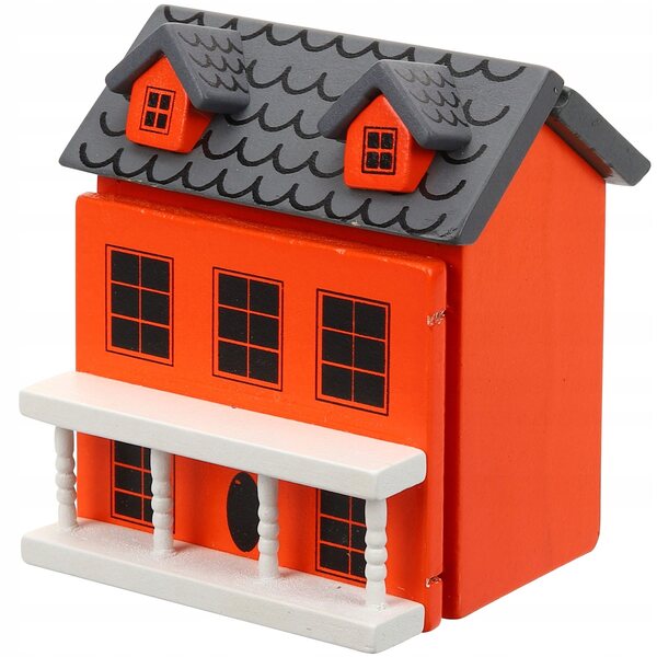 Mini-Deko-Holzhaus für Garten- und Miniaturmöbel, 7 x 6 cm