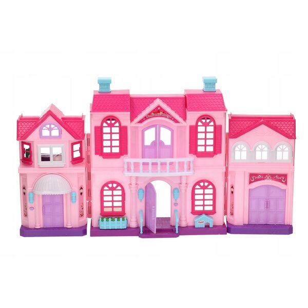 WILLA Puppenhaus mit Möbeln und batteriebetriebenem Gong, ideal für Kinder ab 3 Jahren