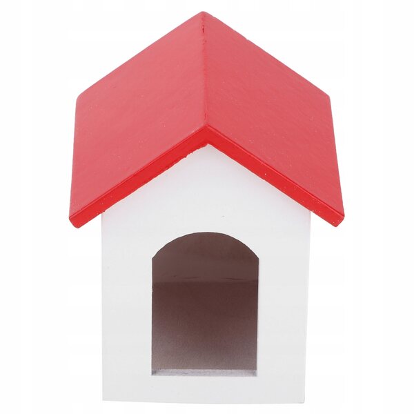 Dollhouse Casetta in Legno con Tetto e Muri Rossi Scala 1:12 per Bambini