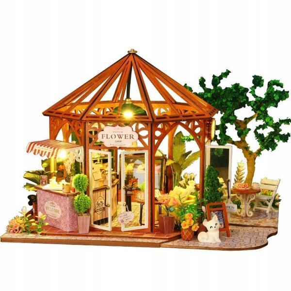 Doll House Kit Fai da Te con LED e Mobili in Legno - Miniatura Creativa