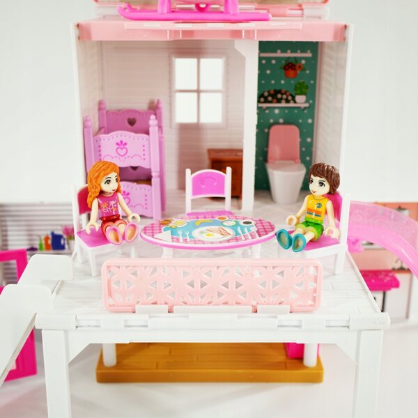 Icom Poland Toys4All Mini-Puppenhaus mit Hubschrauber 49 cm CE