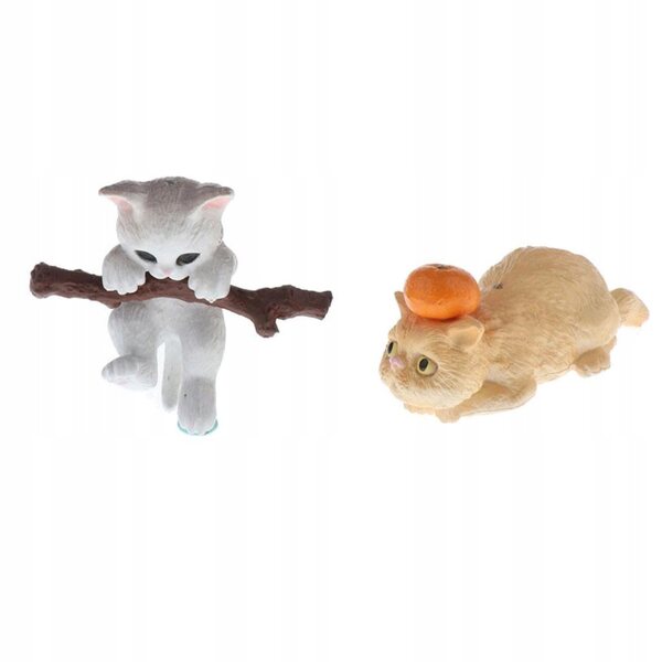 Katzenminiaturen aus Kunstharz für Puppenhäuser 1:12 – realistische Dekorationen