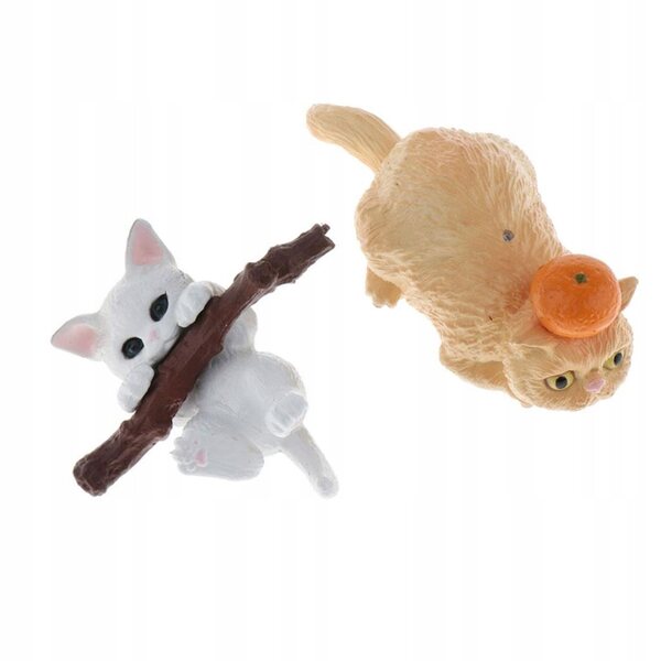 Katzenminiaturen aus Kunstharz für Puppenhäuser 1:12 – realistische Dekorationen
