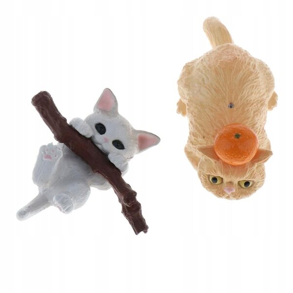 Katzenminiaturen aus Kunstharz für Puppenhäuser 1:12 – realistische Dekorationen