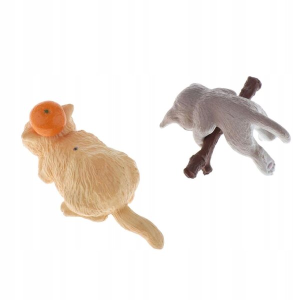 Katzenminiaturen aus Kunstharz für Puppenhäuser 1:12 – realistische Dekorationen