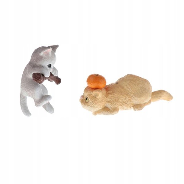 Katzenminiaturen aus Kunstharz für Puppenhäuser 1:12 – realistische Dekorationen