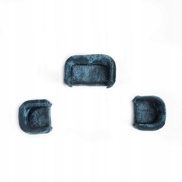 Blaues Miniatur-Doppelsofa 1/30 für Puppenhaus, Flanellmöbel