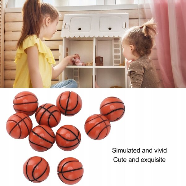 Puppenhaus-Sportmodell-Miniaturen 1:12 – Basketball und Fußball aus Kunststoff