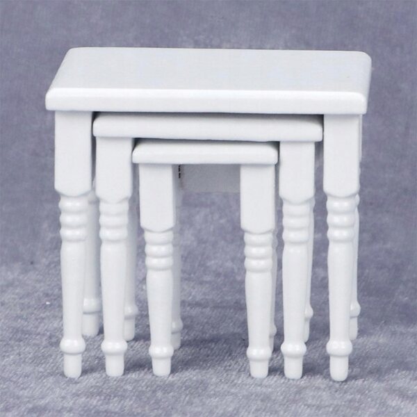 Set 3 Miniature Scrivanie in Legno 1:12 per Casa delle Bambole - Handmade