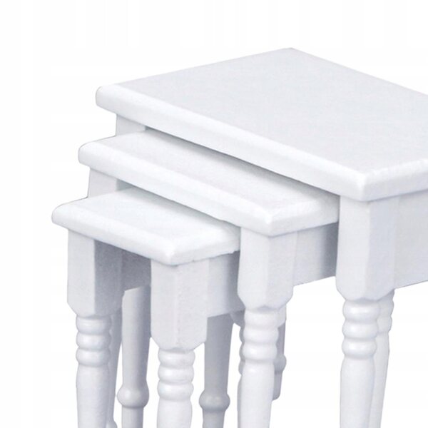 Set 3 Miniature Scrivanie in Legno 1:12 per Casa delle Bambole - Handmade